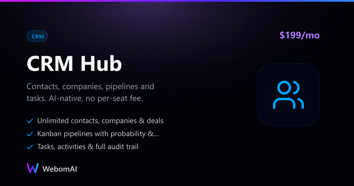 CRM Hub — Webom AI
