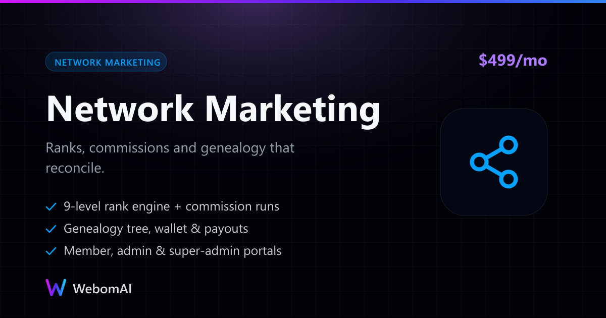 Network Marketing — Webom AI