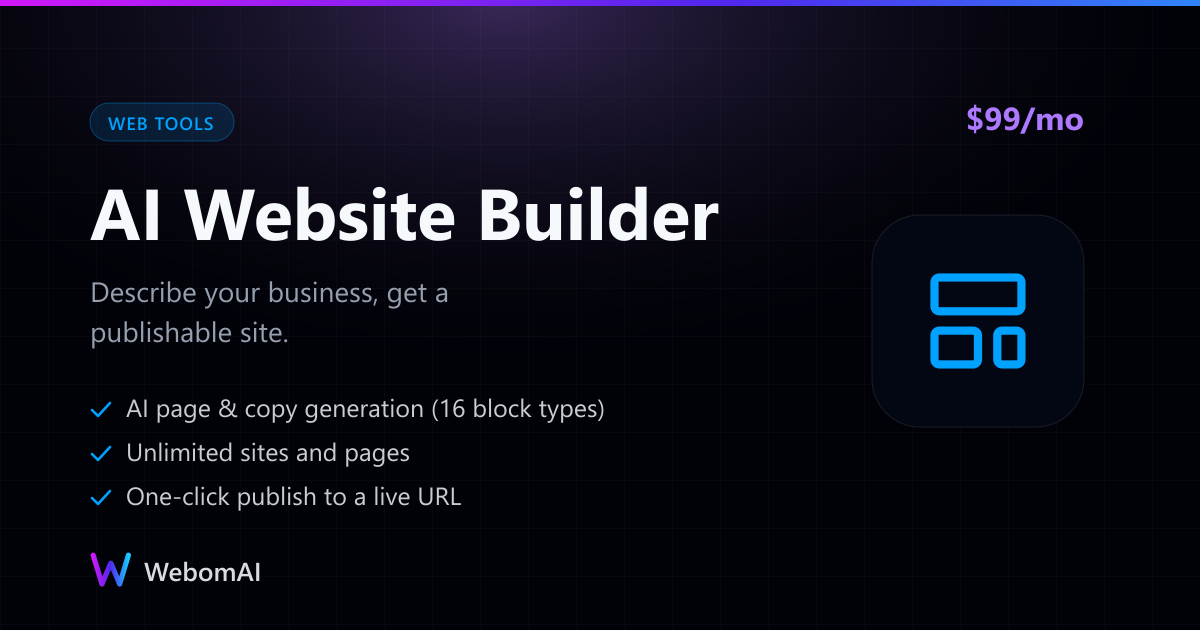 AI Website Builder — Webom AI